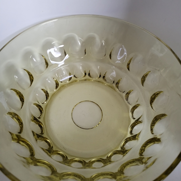 Vintage Indiana Green Glass Coin Dot Large Salad Bowl 10 1/2" Diameter 5" Tall - Picture 5 of 5